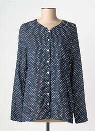 Chemisier coupe cintrée manches longues bleu ARMOR LUX femme
