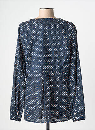 Chemisier col mao manches longues bleu ARMOR LUX femme