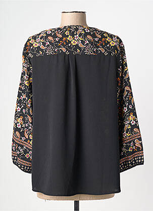 Blouse manches 3/4 manches 3/4 noir CHRISTINE LAURE femme