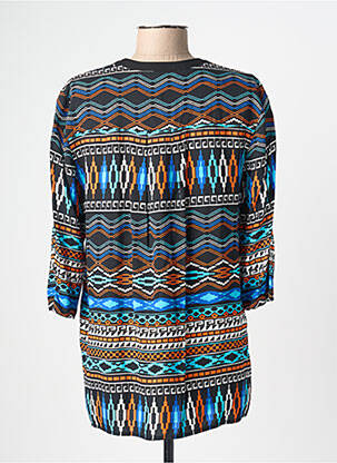 Blouse imprimé fantaisie manches 3/4 noir CHRISTINE LAURE femme