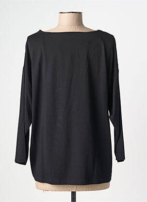 Top tissage crêpe manches longues noir CHRISTINE LAURE femme