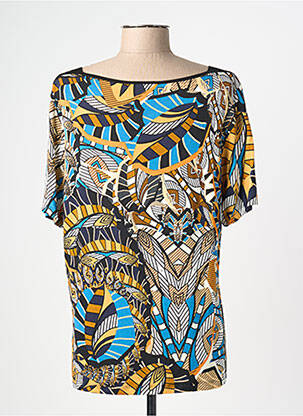 T-shirt imprimé fantaisie manches courtes noir CHRISTINE LAURE femme