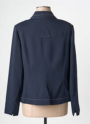 Veste chic col v bleu CHRISTINE LAURE femme