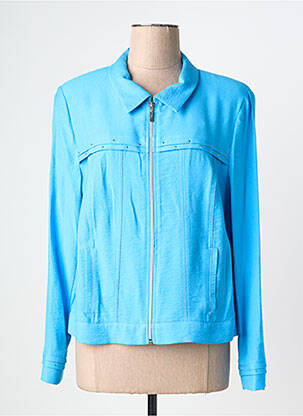 Veste casual epaulette bleu CHRISTINE LAURE femme