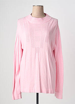 Pull coupe cintrée manches longues rose CHRISTINE LAURE femme