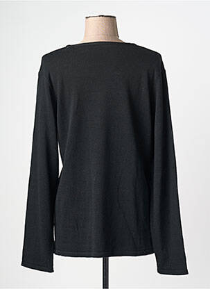 Pull coupe cintrée manches longues noir CHRISTINE LAURE femme