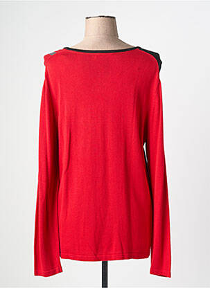 Pull coupe cintrée manches longues rouge CHRISTINE LAURE femme