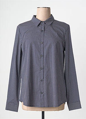 Chemisier coupe cintrée manches longues bleu ARMOR LUX femme