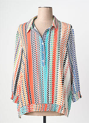 Blouse manches 3/4 manches 3/4 orange CHRISTINE LAURE femme