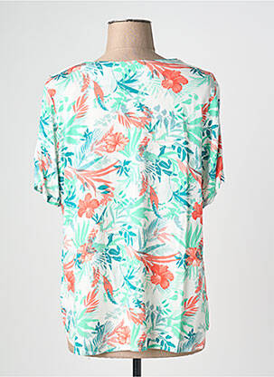 Blouse imprimé fleurs manches courtes vert CONCEPT K femme