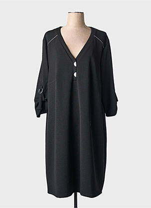 Robe mi-longue noir CHRISTINE LAURE femme