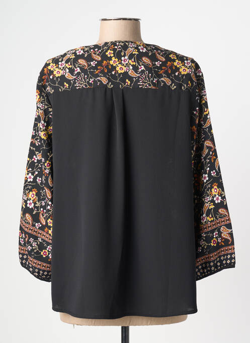 Blouse manches 3/4 manches 3/4 noir CHRISTINE LAURE femme