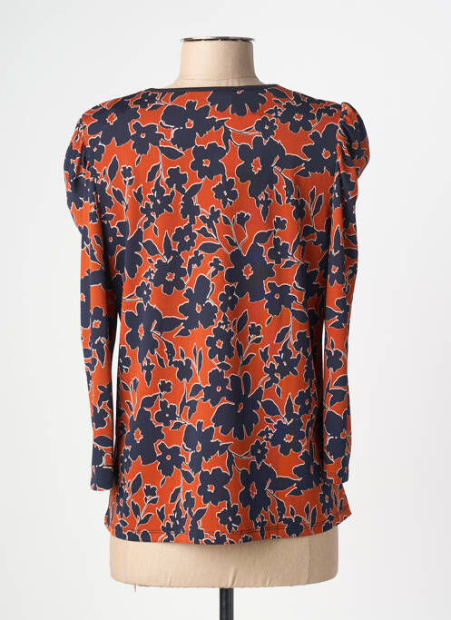 Top stretch manches 3/4 orange CHRISTINE LAURE femme