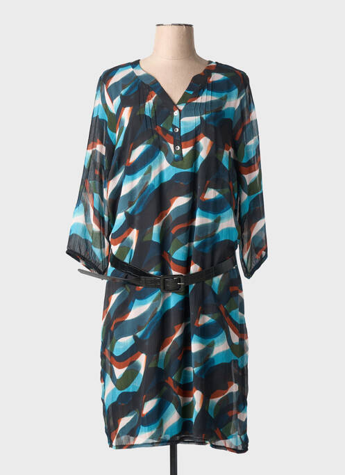 Robe mi-longue manches 3/4 manches 3/4 noir CHRISTINE LAURE femme