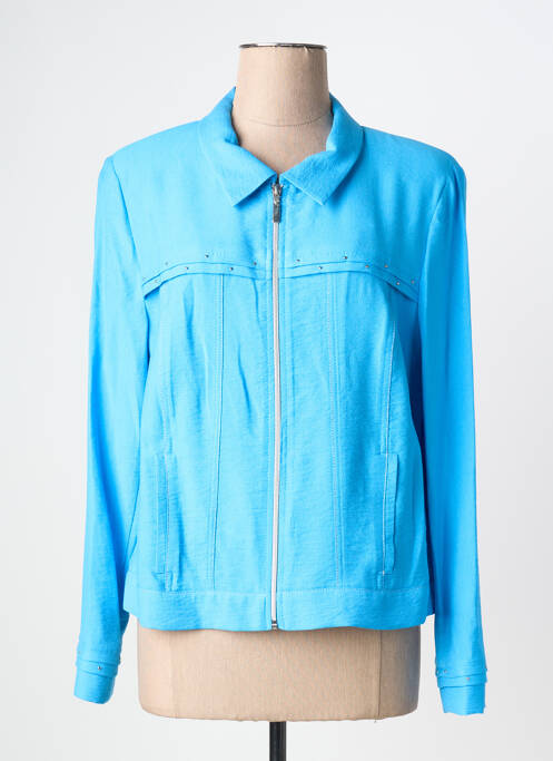 Veste casual epaulette bleu CHRISTINE LAURE femme