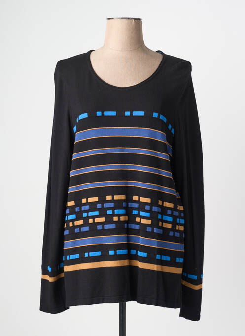 Pull coupe cintrée manches longues bleu CHRISTINE LAURE femme