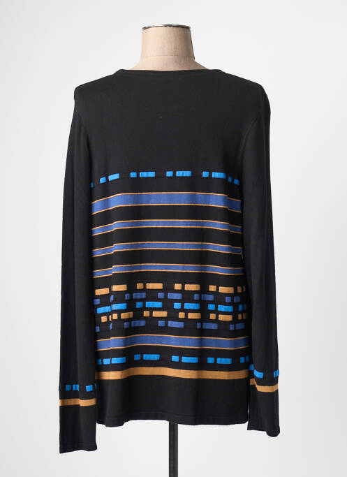 Pull coupe cintrée manches longues bleu CHRISTINE LAURE femme