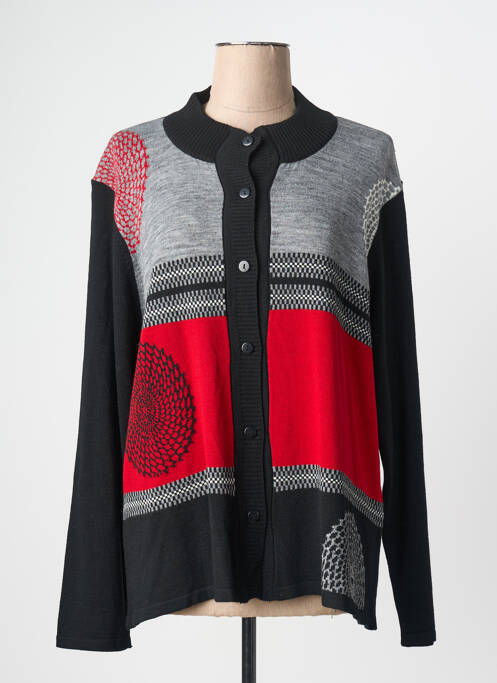 Gilet manches longues resserrée sur le bas noir CHRISTINE LAURE femme