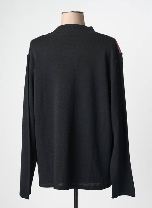 Gilet manches longues resserrée sur le bas noir CHRISTINE LAURE femme