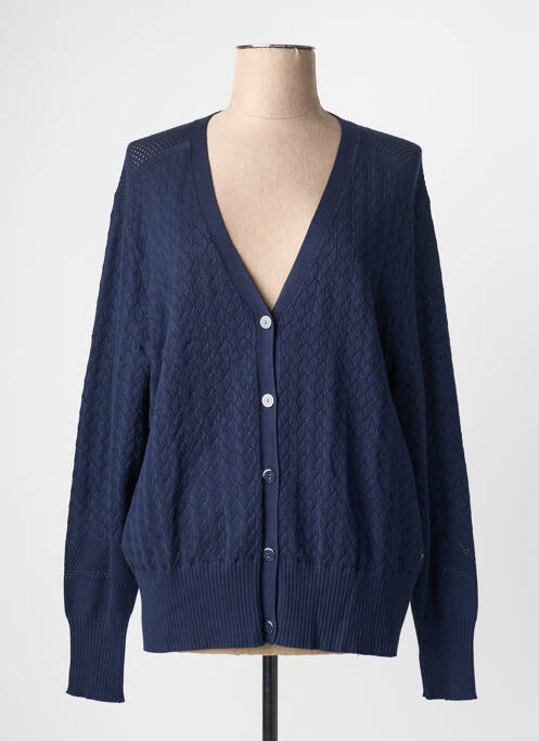 Gilet manches longues bleu CHRISTINE LAURE femme