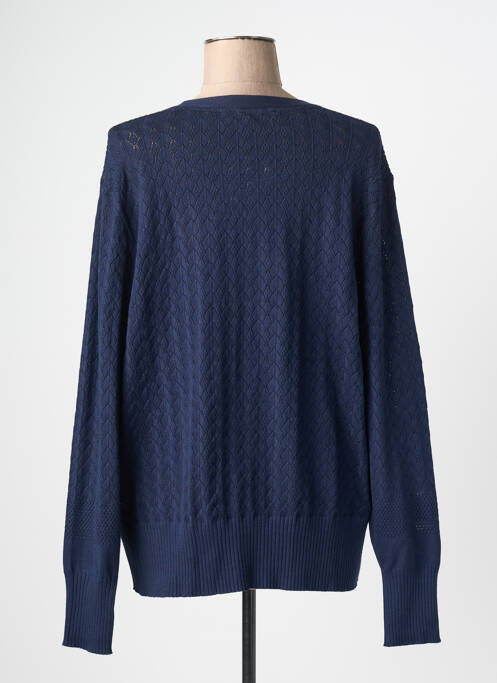 Gilet manches longues bleu CHRISTINE LAURE femme