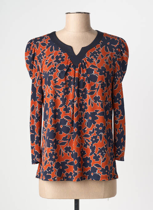 Top orange CHRISTINE LAURE femme