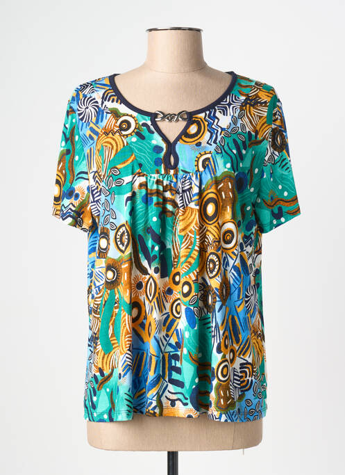 T-shirt bleu CHRISTINE LAURE femme