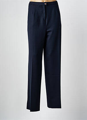 Pantalon droit taille à pinces taille haute bleu KARTINGE femme