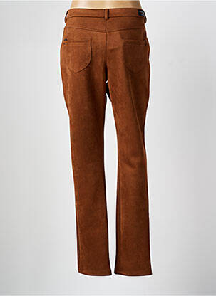 Pantalon slim stretch taille normale marron CHRISTINE LAURE femme