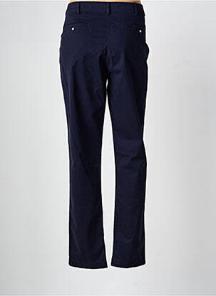 Pantalon slim tissage popeline taille normale bleu EL INTERNATIONALE femme