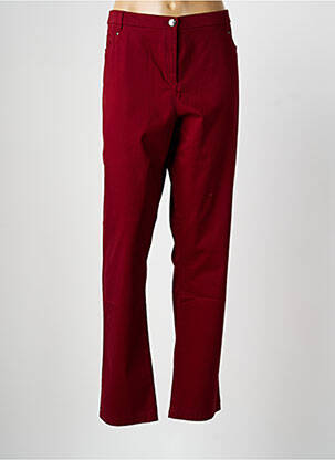 Pantalon slim taille normale taille normale rouge CHRISTINE LAURE femme