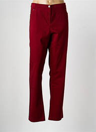 Pantalon slim taille normale taille normale rouge CHRISTINE LAURE femme