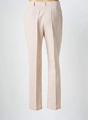 Pantalon slim taille haute taille haute beige CHRISTINE LAURE femme
