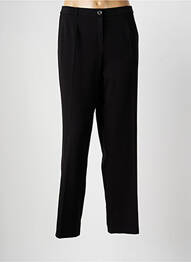 Pantalon droit tissage crêpe taille normale noir CHRISTINE LAURE femme