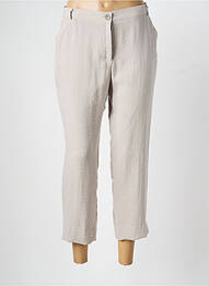 Pantalon slim poches taille haute beige CHRISTINE LAURE femme