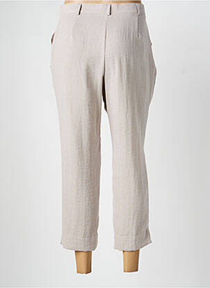 Pantalon slim taille haute taille haute beige CHRISTINE LAURE femme