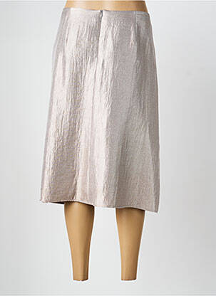 Jupe mi-longue taille à pinces beige CHRISTINE LAURE femme