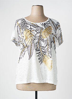 T-shirt sérigraphie manches courtes blanc MERI & ESCA femme