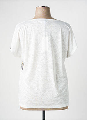 T-shirt sérigraphie manches courtes blanc MERI & ESCA femme