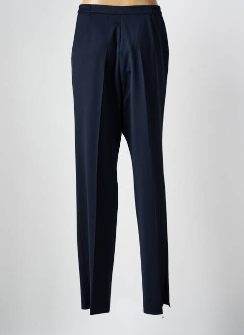 Pantalon droit tissage crêpe taille haute bleu KARTINGE femme