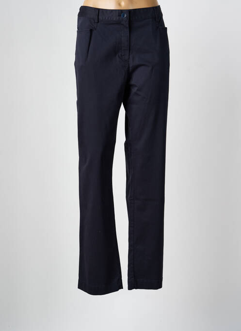 Pantalon droit tissage popeline taille normale bleu ARMOR LUX femme