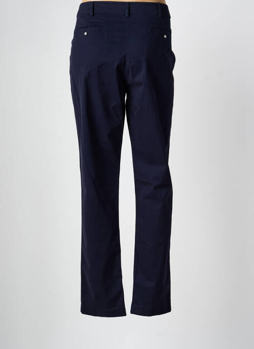 Pantalon slim tissage popeline taille normale bleu EL INTERNATIONALE femme