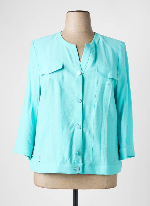 Veste casual epaulette bleu CHRISTINE LAURE femme
