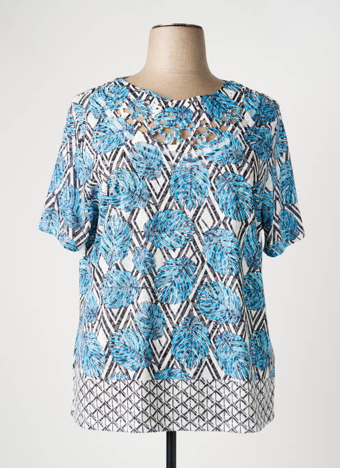T-shirt coupe cintrée manches courtes bleu CONCEPT K femme