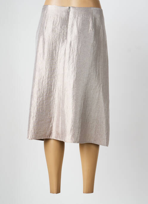 Jupe mi-longue beige CHRISTINE LAURE femme