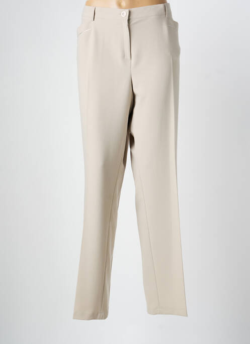 Pantalon droit beige CHRISTINE LAURE femme