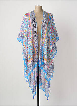Veste kimono légère et transparente bleu CREAM femme