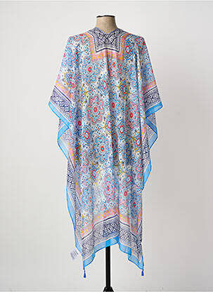 Veste kimono légère et transparente bleu CREAM femme
