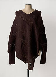 Pull col v manches longues marron CREAM femme