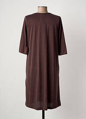 Robe mi-longue manches courtes manches courtes marron CREAM femme